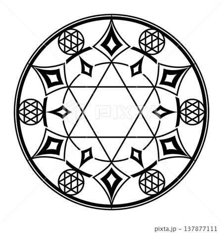 シンプルな魔法陣(黒) シンプルな魔法陣(黒) 137877111