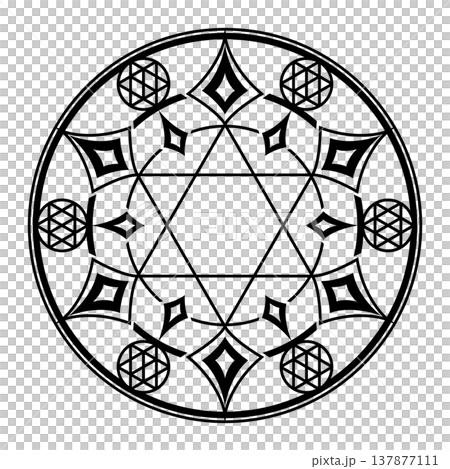 シンプルな魔法陣(黒) シンプルな魔法陣(黒) 137877111