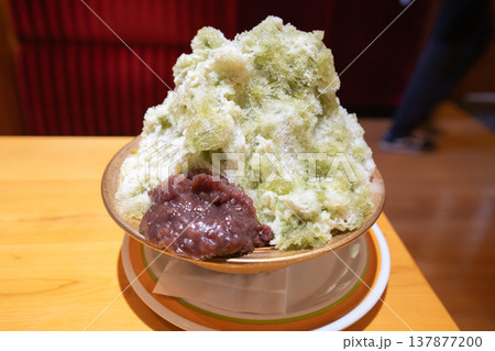 日本の喫茶店で食べるかき氷 137877200
