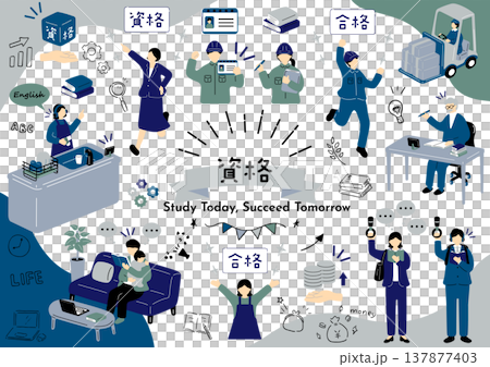 參加資格考試的人 參加資格考試的人 137877403