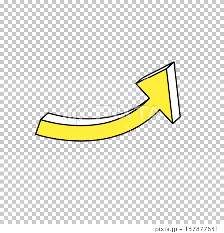右肩上がりの矢印で業績アップを表すイラスト 右肩上がりの矢印で業績アップを表すイラスト 137877631