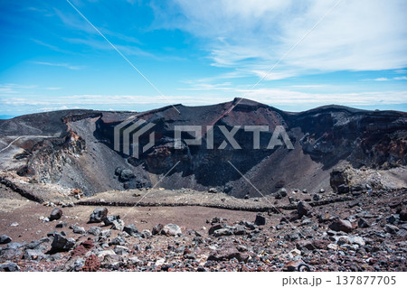 富士登山 富士山山頂火口 富士登山 富士山山頂火口 137877705