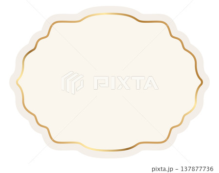 Vintage label and badge shape. Retro label, luxury vintage frame, royal wedding insignia, sale sticker. Ornamental label frame. Vintage label and badge shape. Retro label, luxury vintage frame, royal wedding insignia, sale sticker. Ornamental label frame. 137877736
