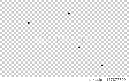 ポンプ座のイラスト(黒色の星のみで連結線なし) ポンプ座のイラスト(黒色の星のみで連結線なし) 137877799