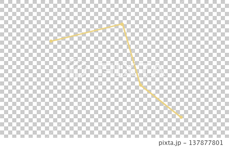 ポンプ座の星座線のイラスト（ゴールド色） 137877801