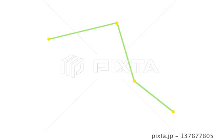 ポンプ座の星座線のカラーイラスト 137877805