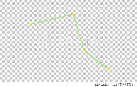 ポンプ座の星座線のカラーイラスト 137877805