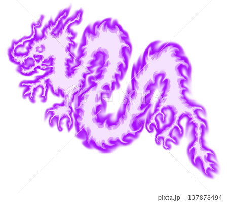 龍神_炎のエフェクト(紫) 137878494