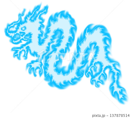 龍神_炎のエフェクト(青) 137878514