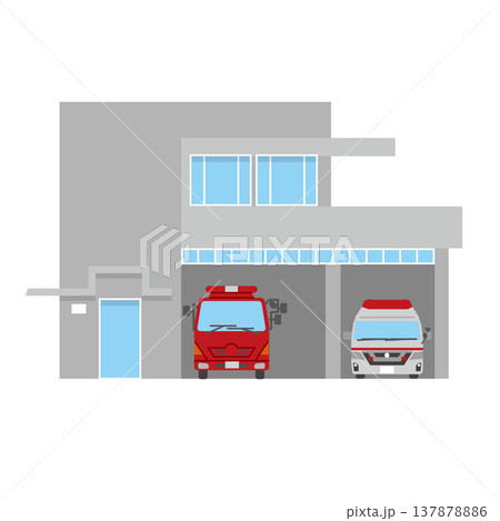 消防署の建物イラスト 137878886