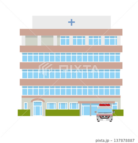 病院の建物イラスト 137878887