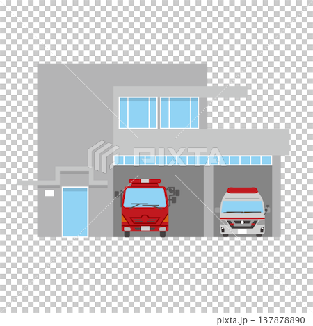 消防署の建物イラスト 消防署の建物イラスト 137878890