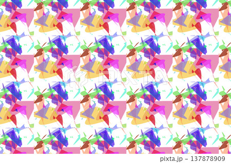 Colorful abstract geometric seamless pattern design 137878909
