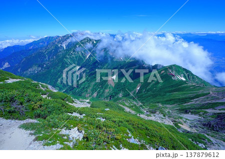 五竜岳からの唐松岳への稜線 137879612