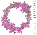 芝桜のリース素材 137879862