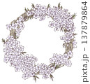 芝桜のリース素材 137879864