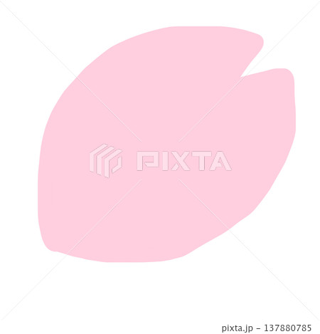 シンプルな手描き風の桜の花のイラスト シンプルな手描き風の桜の花のイラスト 137880785
