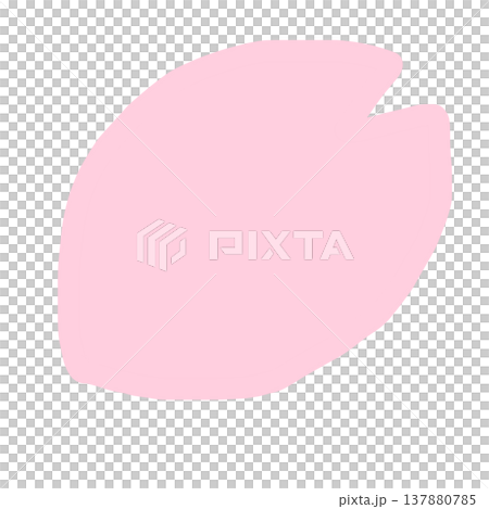 シンプルな手描き風の桜の花のイラスト シンプルな手描き風の桜の花のイラスト 137880785