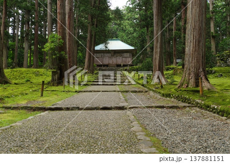 白山平泉寺　拝殿と参道 137881151