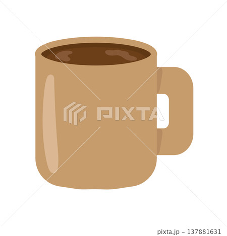 マグカップのコーヒー　イラスト 137881631