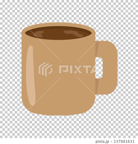 マグカップのコーヒー　イラスト 137881631