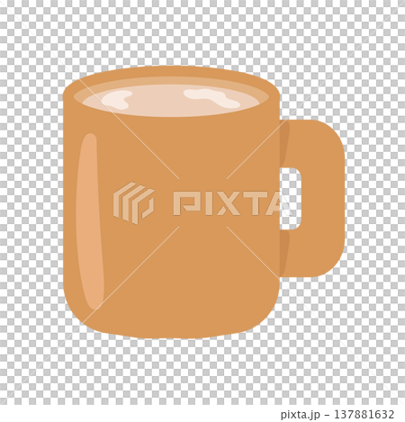 マグカップのミルクティ　イラスト 137881632