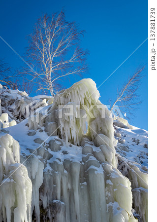 Icicles on the rocks Icicles on the rocks 137881739