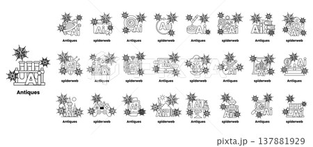 Hand-drawn vintage labels with intricate floral patterns Hand-drawn vintage labels with intricate floral patterns 137881929