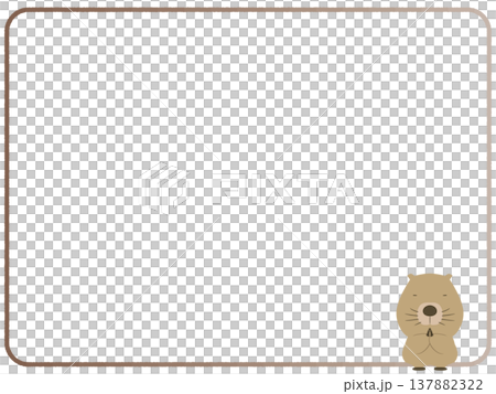 A frame of a praying beaver 137882322