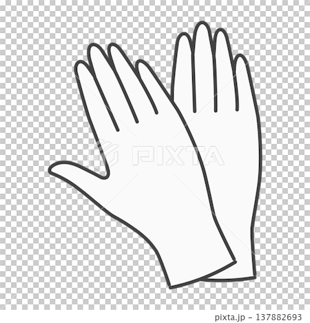 一次性醫用手套,一雙,白色。 一次性醫用手套,一雙,白色。 137882693