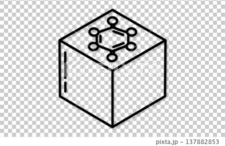 宇宙空間での次世代材料開発 軌道上製造のアイソメトリックアイコン 137882853