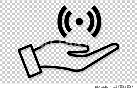 Palm vein authentication icon illustration (Digital Inclusion) Palm vein authentication icon illustration (Digital Inclusion) 137882857