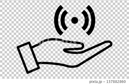 Palm vein authentication icon illustration (Digital Inclusion) Palm vein authentication icon illustration (Digital Inclusion) 137882860