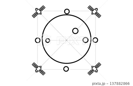 グローバルな衛星通信インフラとデータ転送のイメージ 137882866