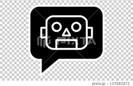 用於自動化客戶支援的AI聊天機器人圖示。 用於自動化客戶支援的AI聊天機器人圖示。 137882872