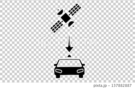 衛星測位システムを活用した次世代物流管理のコンセプトイラスト 137882887