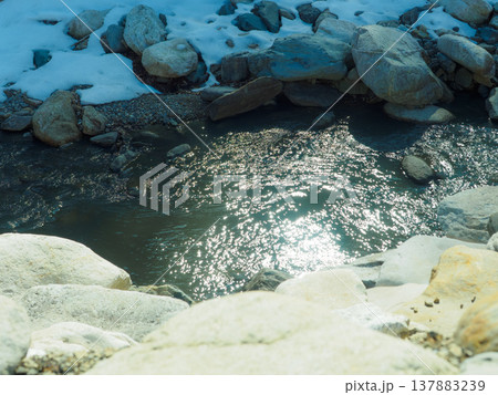 冬の清水川 冬の清水川 137883239