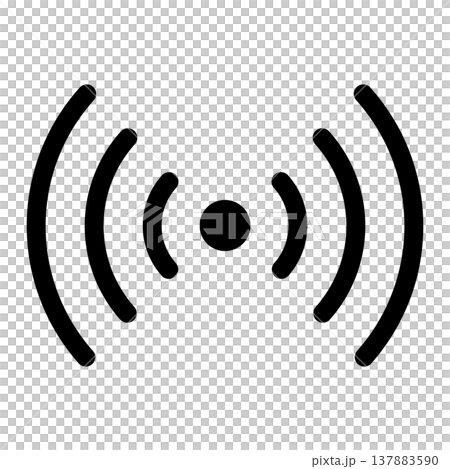 無線電波符號的簡單圖示插圖 002 137883590