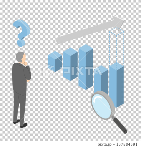 男性辦公室職員分析圖表（2）- 等距 137884391
