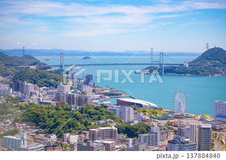 海峡ゆめタワーから見た関門海峡 海峡ゆめタワーから見た関門海峡 137884840