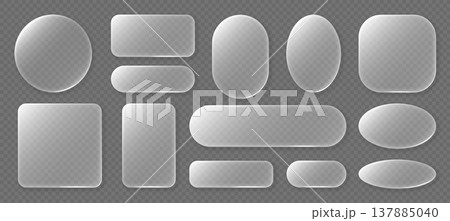 Frosted glass UI shapes set, rounded transparent panels, buttons, cards, blank placeholders. Mobile app, web interface, dashboard, presentation design. Vector illustration. Frosted glass UI shapes set, rounded transparent panels, buttons, cards, blank placeholders. Mobile app, web interface, dashboard, presentation design. Vector illustration. 137885040