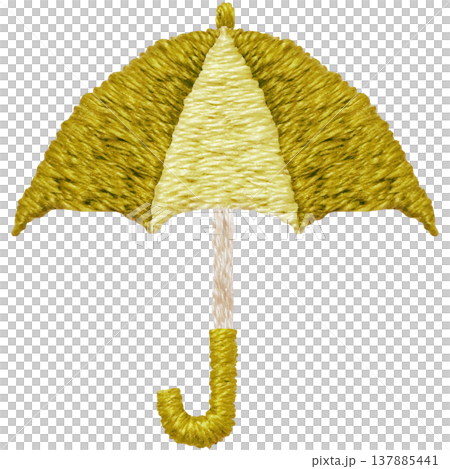 【傘】手刺繍イラスト素材 【傘】手刺繍イラスト素材 137885441