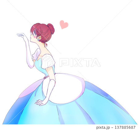 ドレスを着た女性 お姫様 手を差し出す 恋 ドレスを着た女性 お姫様 手を差し出す 恋 137885687