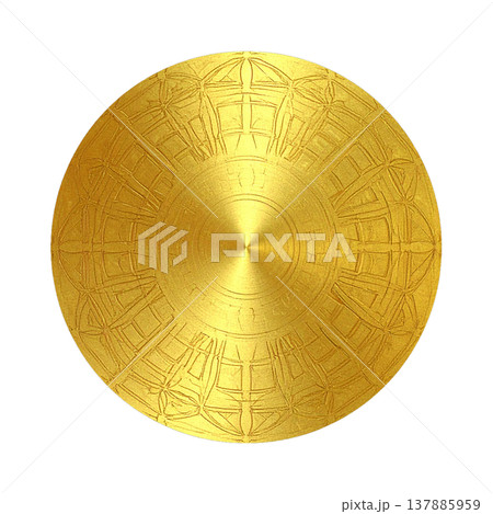 金の円盤のイラスト素材 [137885959] - PIXTA