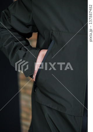 Men's casual jacket with pockets for men. Men's windbreaker jacket 137887482