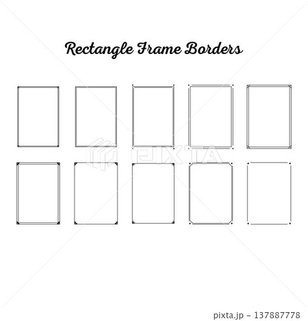 Rectangle Frame Border Set, Minimal Thin Line Portrait Page Border, Star Corner Bracket Diagonal Tab Elegant Frame Clipart, Certificate Invitation Border Design, Vector Illustration Rectangle Frame Border Set, Minimal Thin Line Portrait Page Border, Star Corner Bracket Diagonal Tab Elegant Frame Clipart, Certificate Invitation Border Design, Vector Illustration 137887778
