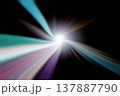 宇宙空間のワープをイメージした背景素材（ワームホール ・ブラックホールのイメージ） 137887790