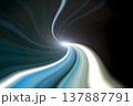 宇宙空間のワープをイメージした背景素材（ワームホール ・ブラックホールのイメージ） 137887791