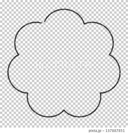 手書きチョーク風　モコモコ　7点 137887851
