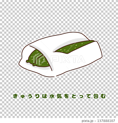 黃瓜:去除多餘水分並儲存(使用廚房紙巾)。 黃瓜:去除多餘水分並儲存(使用廚房紙巾)。 137888107